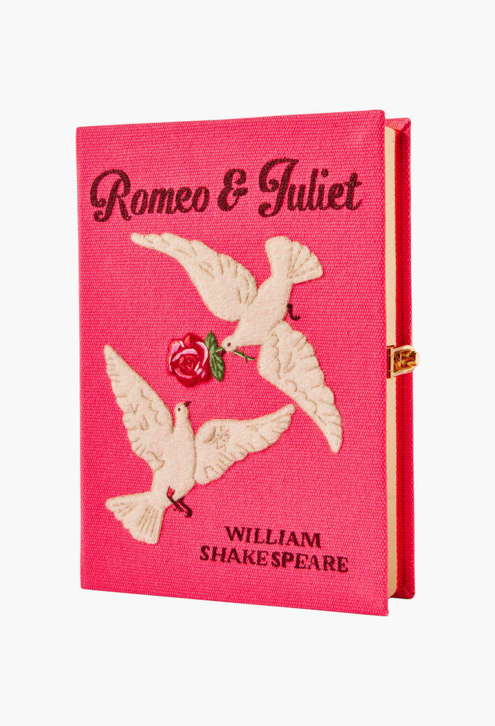 Romeo & Juliet Embroidered Appliquéd Canvas Clutch - GLAM MODA