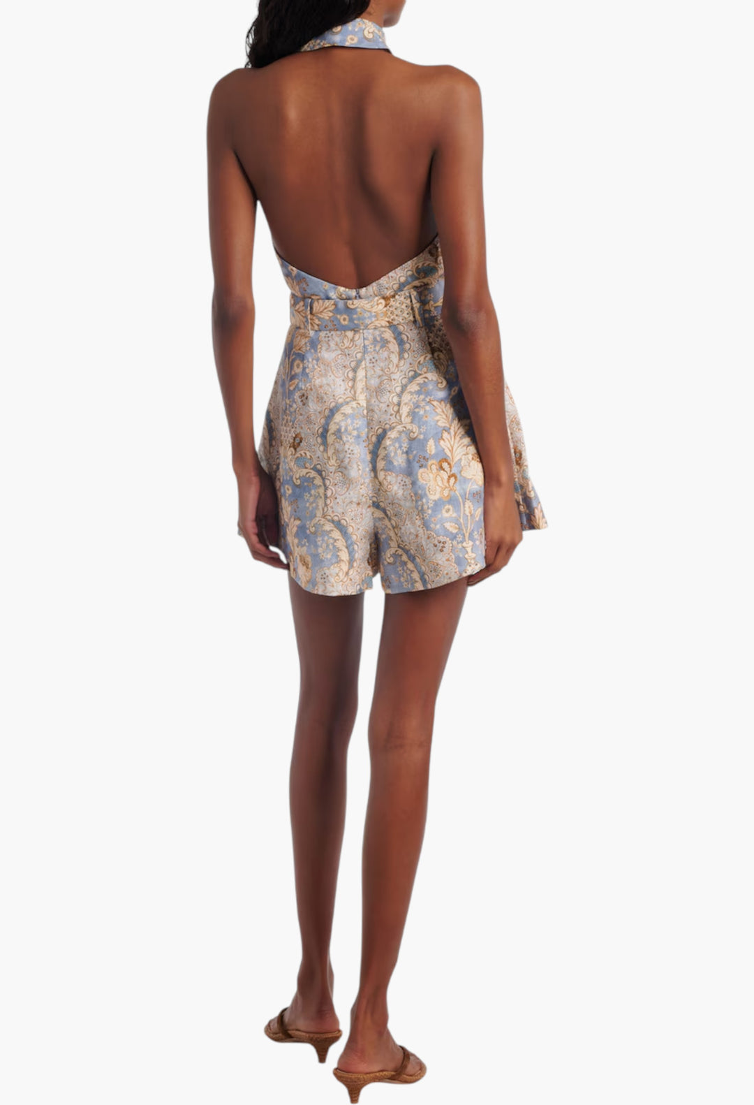 Daylight Printed Linen Romper - GLAM MODA