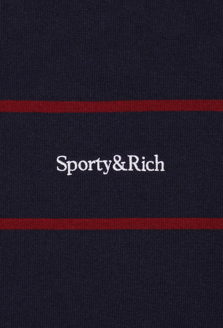 Serif Logo Rugby Polo Men - Dark Navy/White/Merlot - GLAM MODA