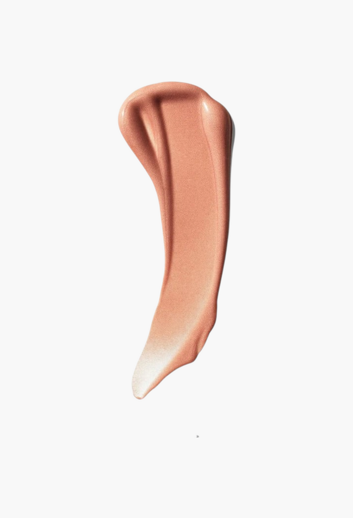 GLAM MODA Morphe Complexion Boost Peptide Glow Serum in Pulse Rose shade, showing a smooth, shimmering liquid swatch.