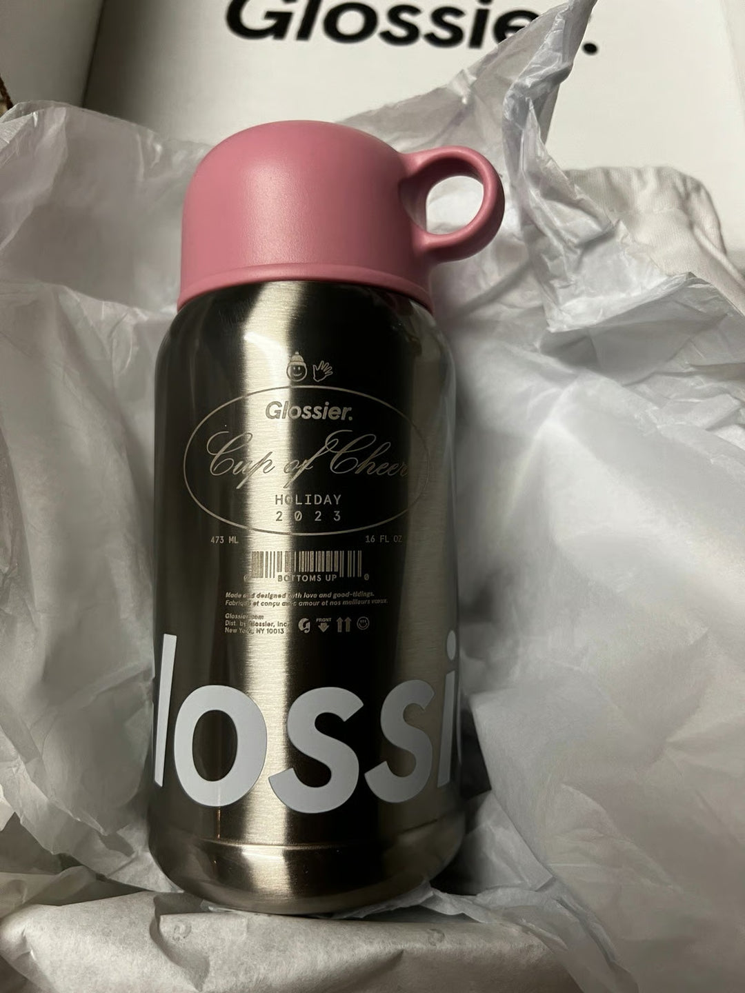 Brand New Soldout Glossier 16 oz Tumbler - GLAM MODA