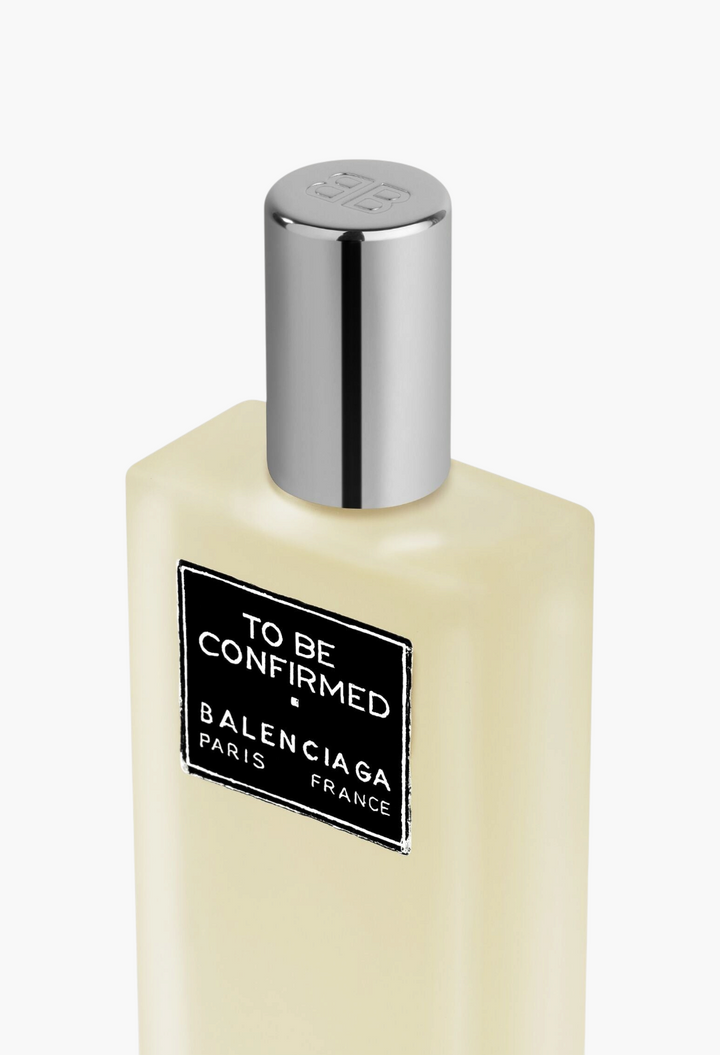 GLAM MODA Balenciaga To Be Confirmed floral hair mist in a frosted glass bottle with a silver cap