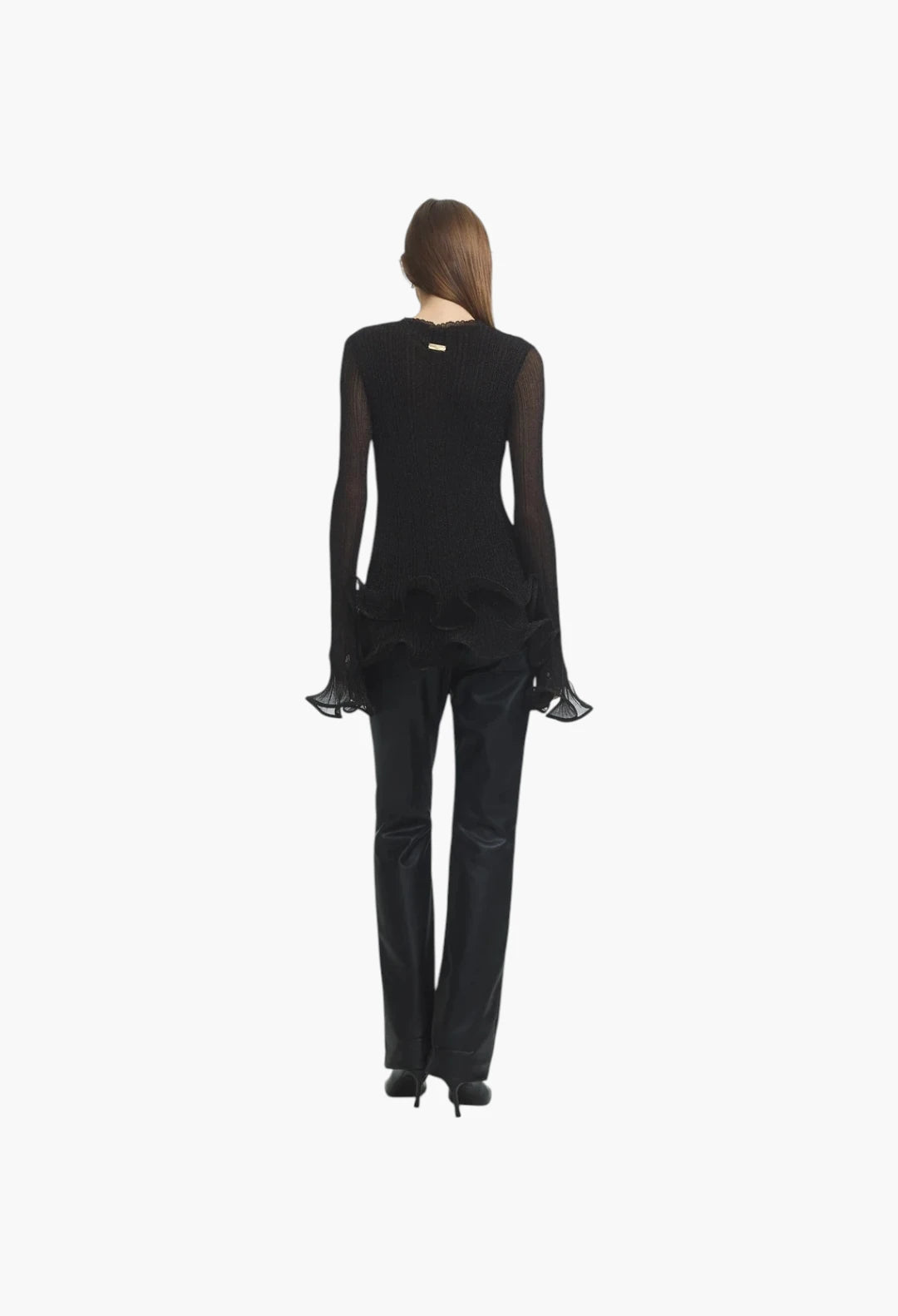 Agata Ruffle Knit Top