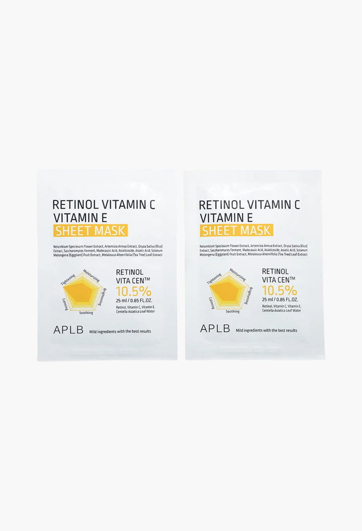 Retinol Vitamin C Vitamin E Sheet Mask