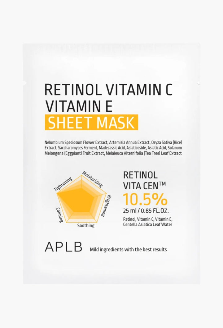 Retinol Vitamin C Vitamin E Sheet Mask