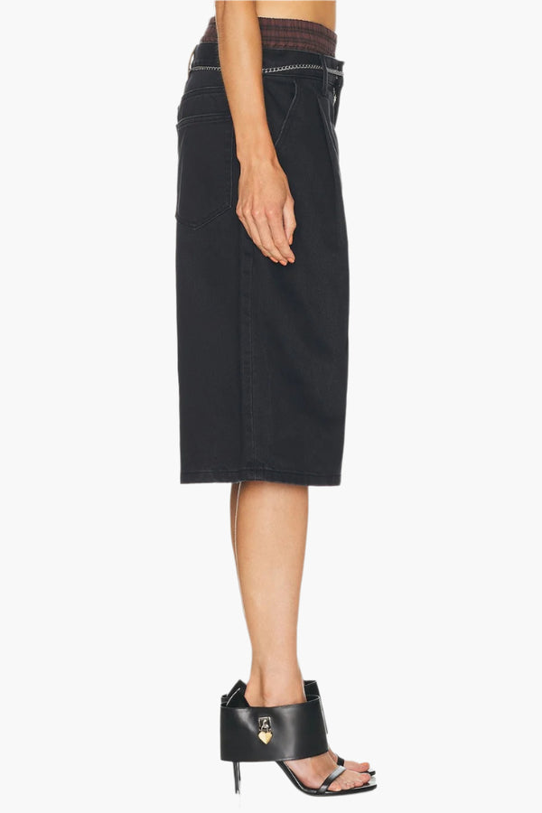 Faded Black - Prestyled Pleated Short