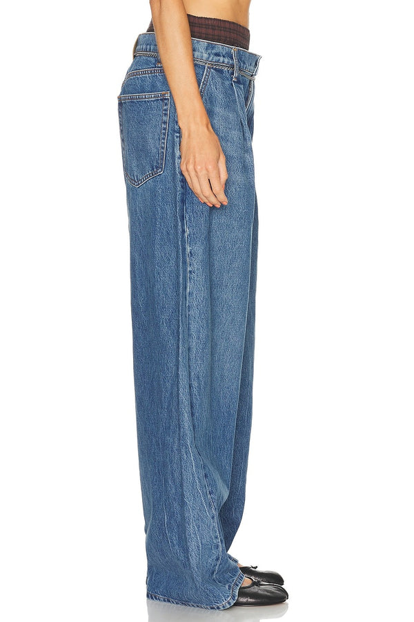 Deep Blue - Prestyled Pleated Wide Leg