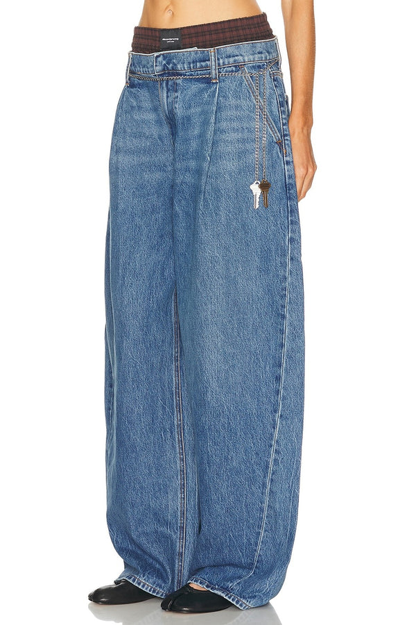 Deep Blue - Prestyled Pleated Wide Leg