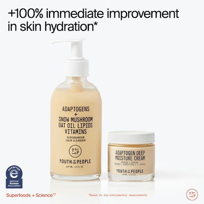 Adaptogens + Snow Mushroom + Oat Oil Lipids + Vitamins Supershroom Calm Cleanser - GLAM MODA