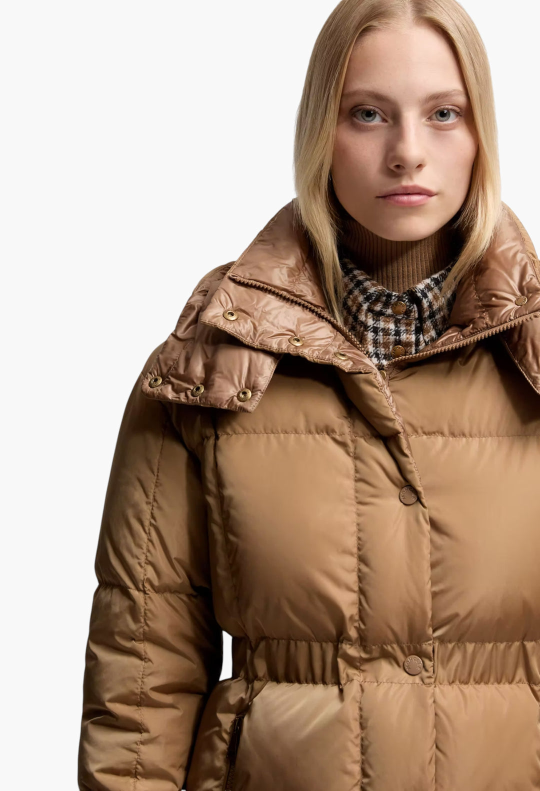 Agneux Square-Quilted Hooded Short Down Jacket - GLAM MODA