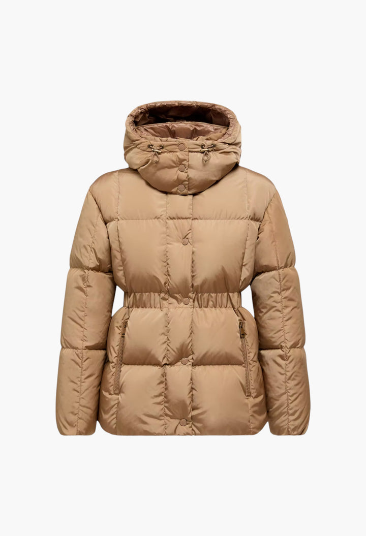 Agneux Square-Quilted Hooded Short Down Jacket - GLAM MODA