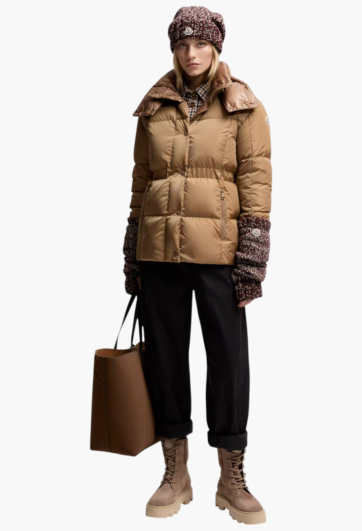 Agneux Square-Quilted Hooded Short Down Jacket - GLAM MODA