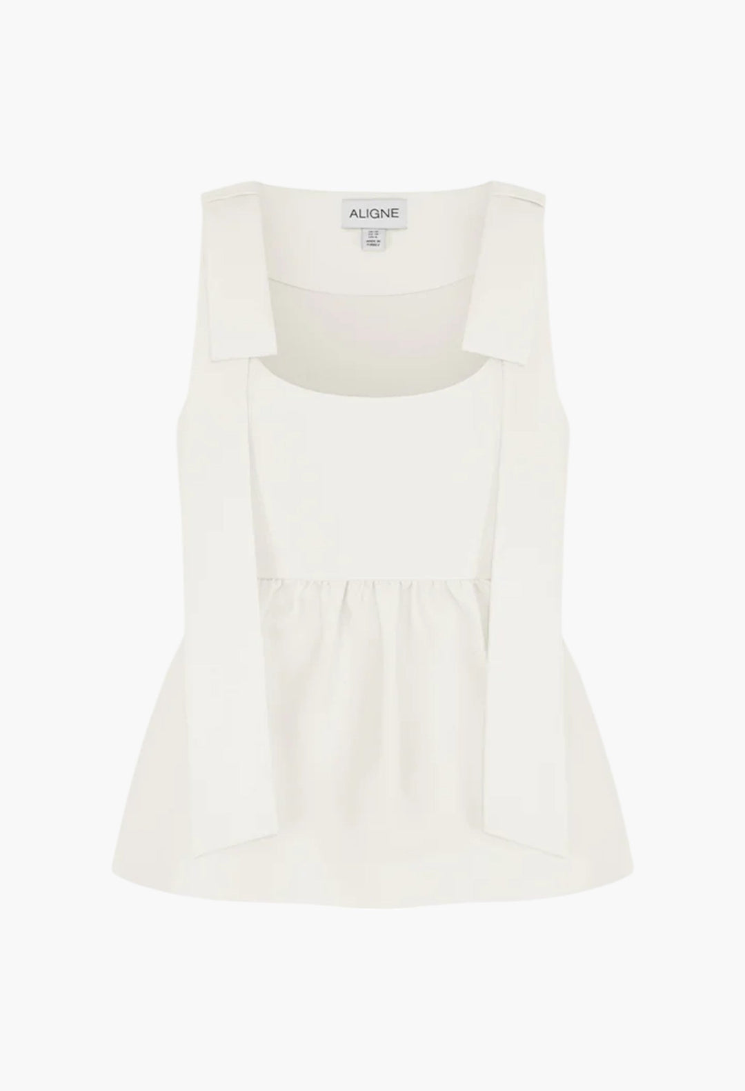 Alina Bow Peplum Satin Top - GLAM MODA