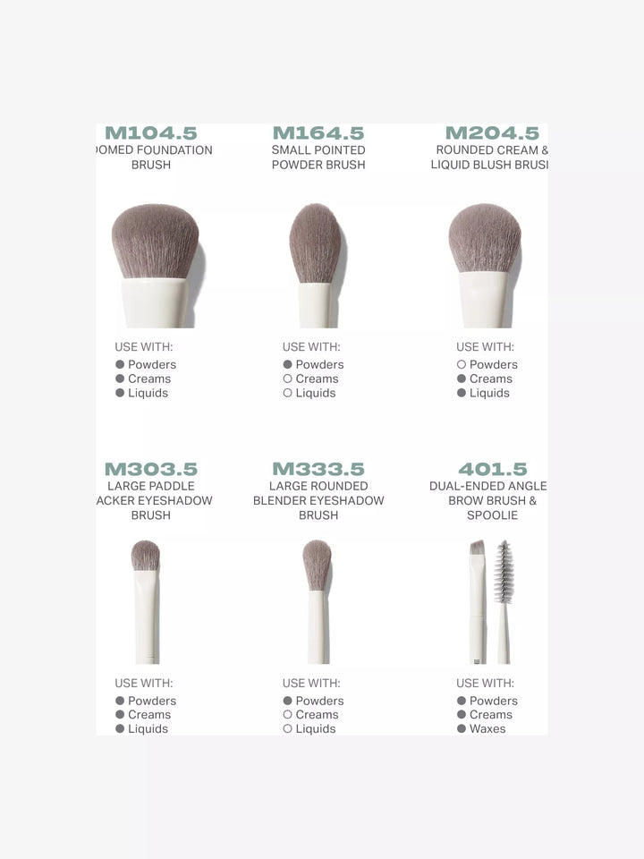 Along For Glide 6-piece Travel Brush Set - GLAM MODA