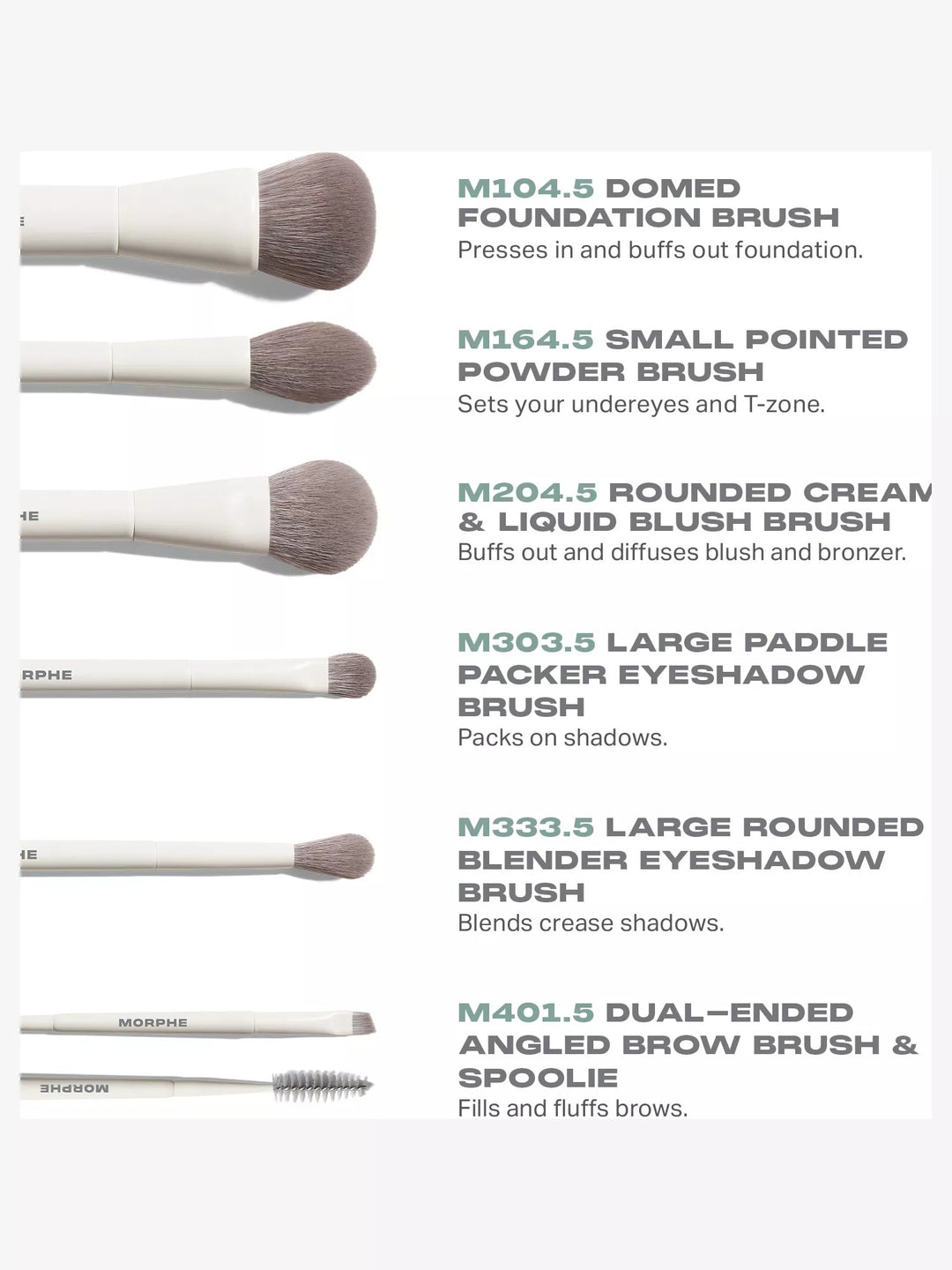 Along For Glide 6-piece Travel Brush Set - GLAM MODA
