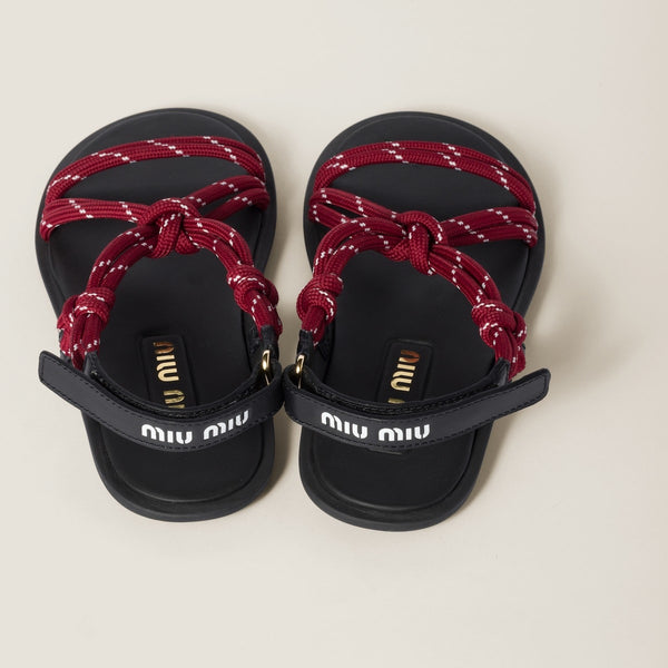 Amaranth Red/Maize Yellow - Riviere Cord And Leather Sandals