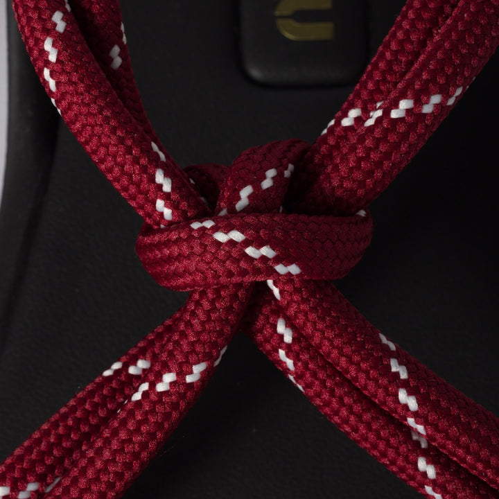 Amaranth Red/Maize Yellow - Riviere Cord And Leather Sandals - GLAM MODA