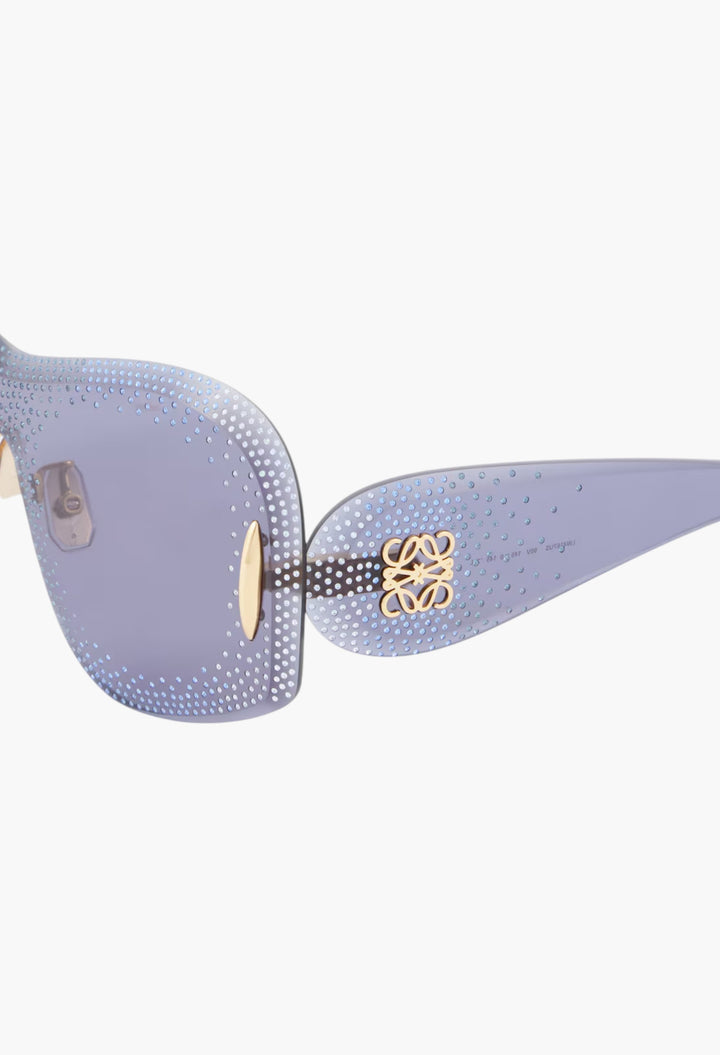 Anagram Embellished Mask Sunglasses - GLAM MODA