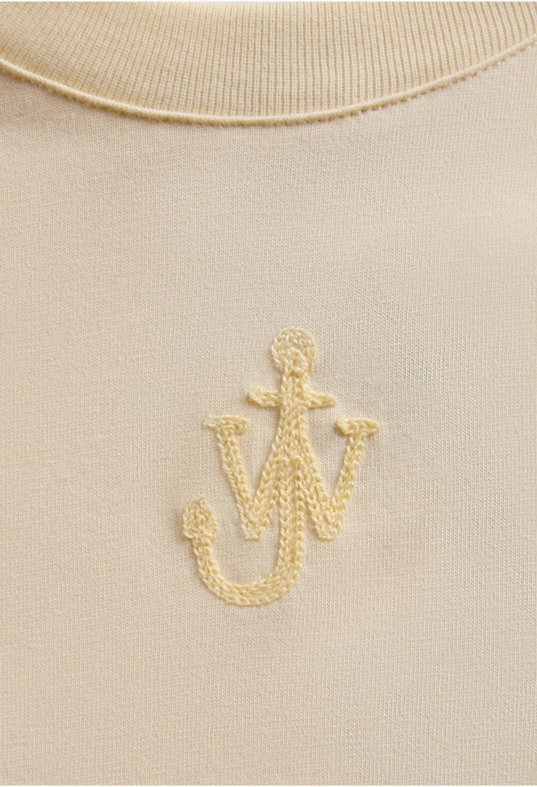 Anchor Embroidery Panelled Cropped Tee - GLAM MODA