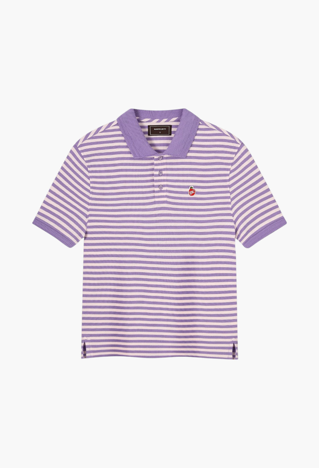 Apple Crew Stripes Polo Purple - GLAM MODA