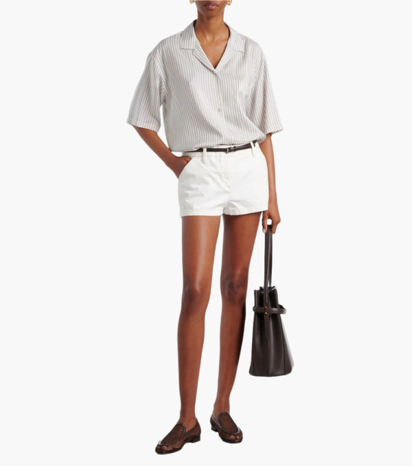 Aquazzura -  Saint Germain Leather-Trimmed Moccasins