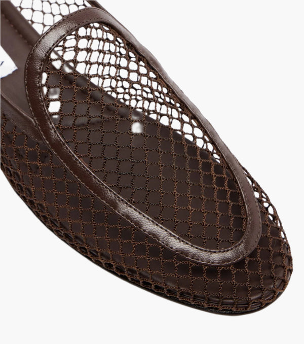 Aquazzura -  Saint Germain Leather-Trimmed Moccasins