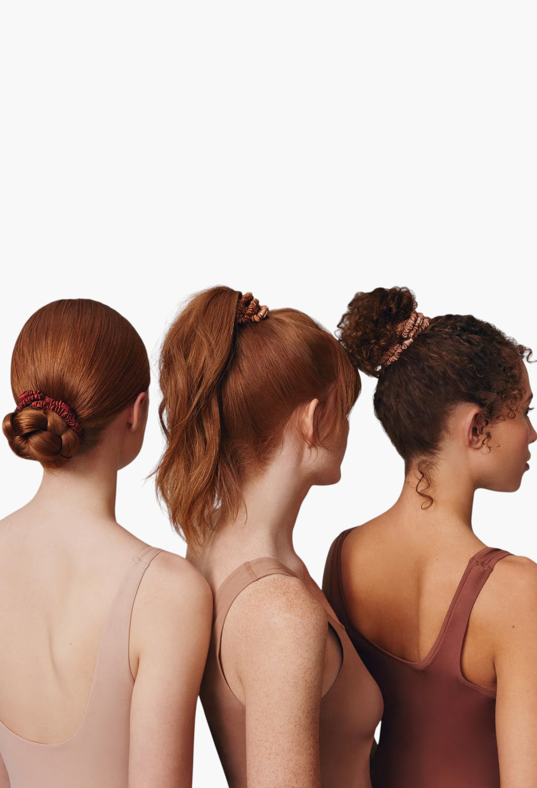 Auburn - Slip Pure Silk Skinny Scrunchies - GLAM MODA