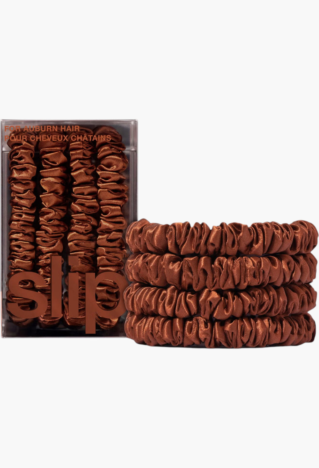 Auburn - Slip Pure Silk Skinny Scrunchies - GLAM MODA