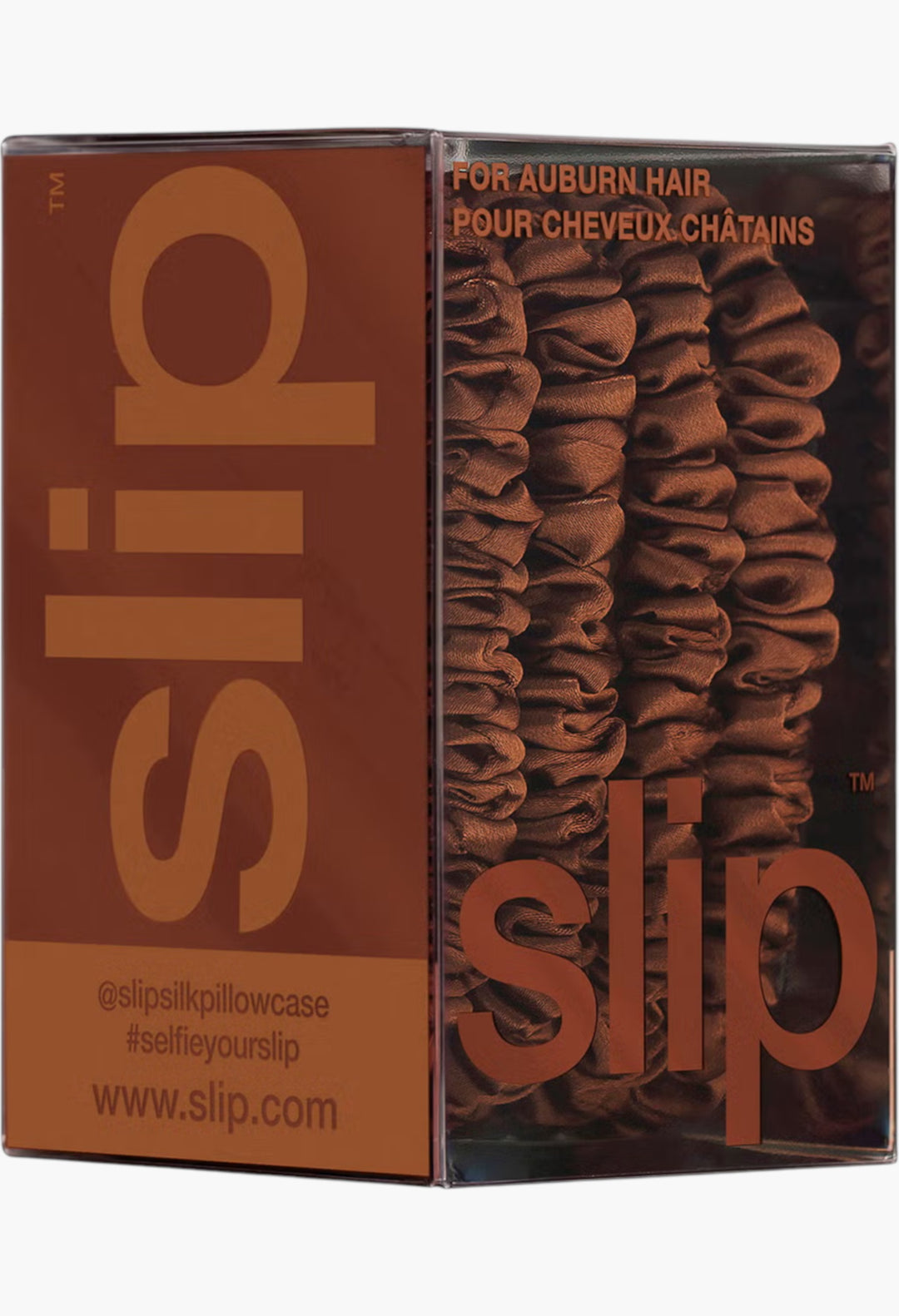 Auburn - Slip Pure Silk Skinny Scrunchies - GLAM MODA