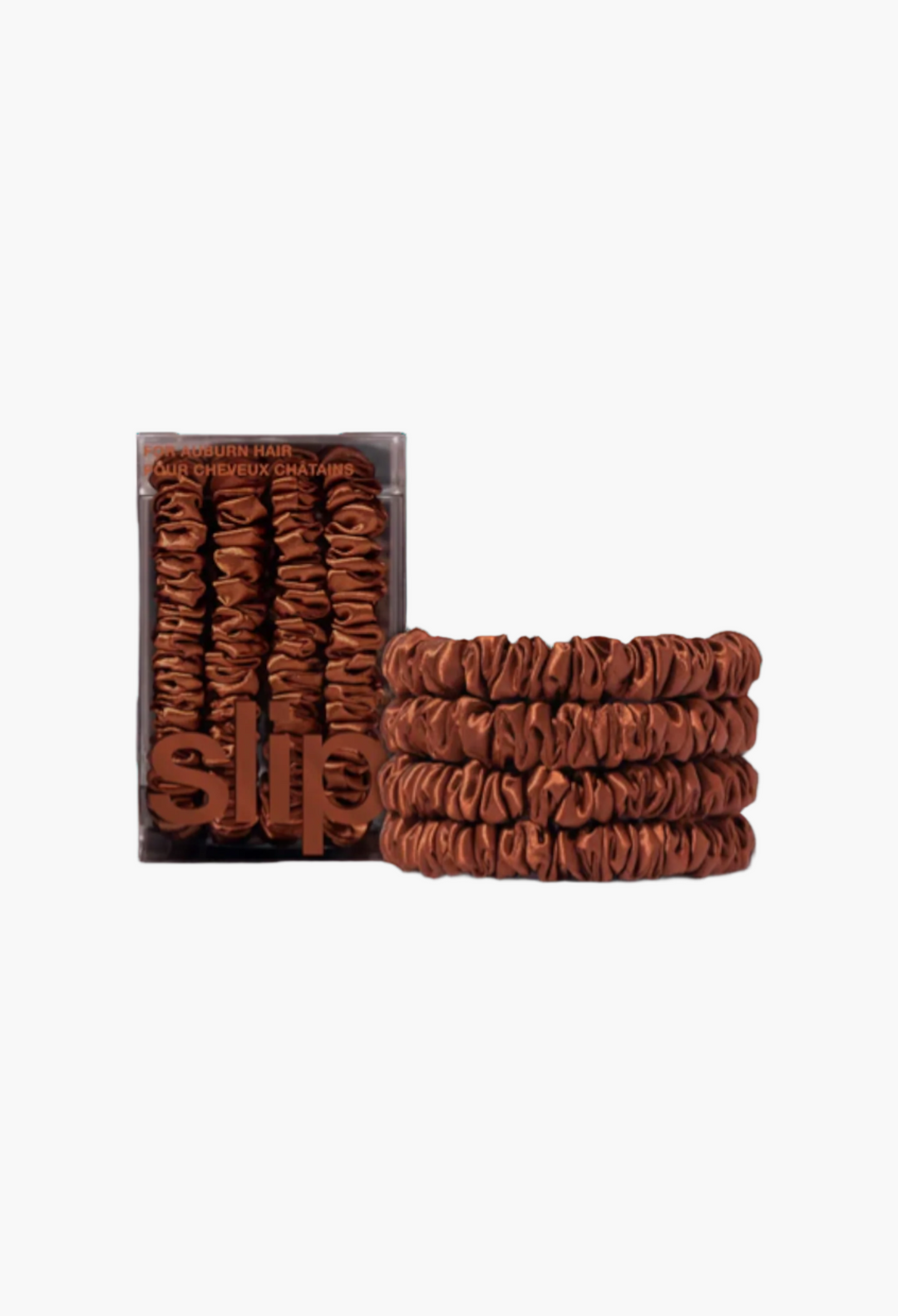 Auburn - Slip Pure Silk Skinny Scrunchies - GLAM MODA