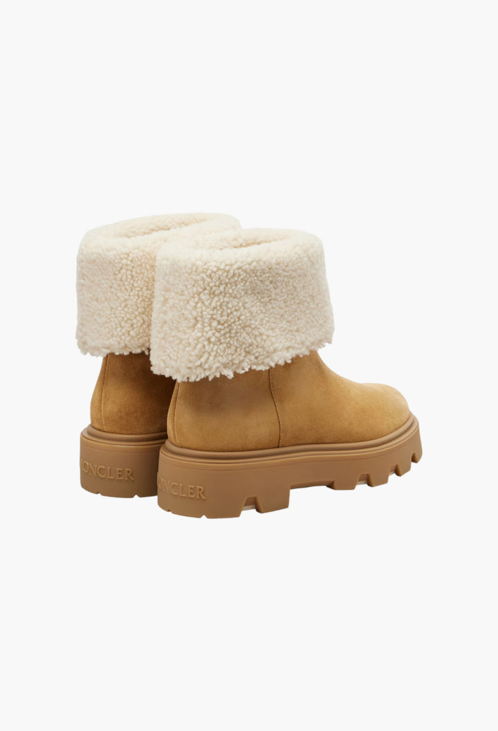 Aurea Shearling-Lined Suede Ankle Boots - GLAM MODA