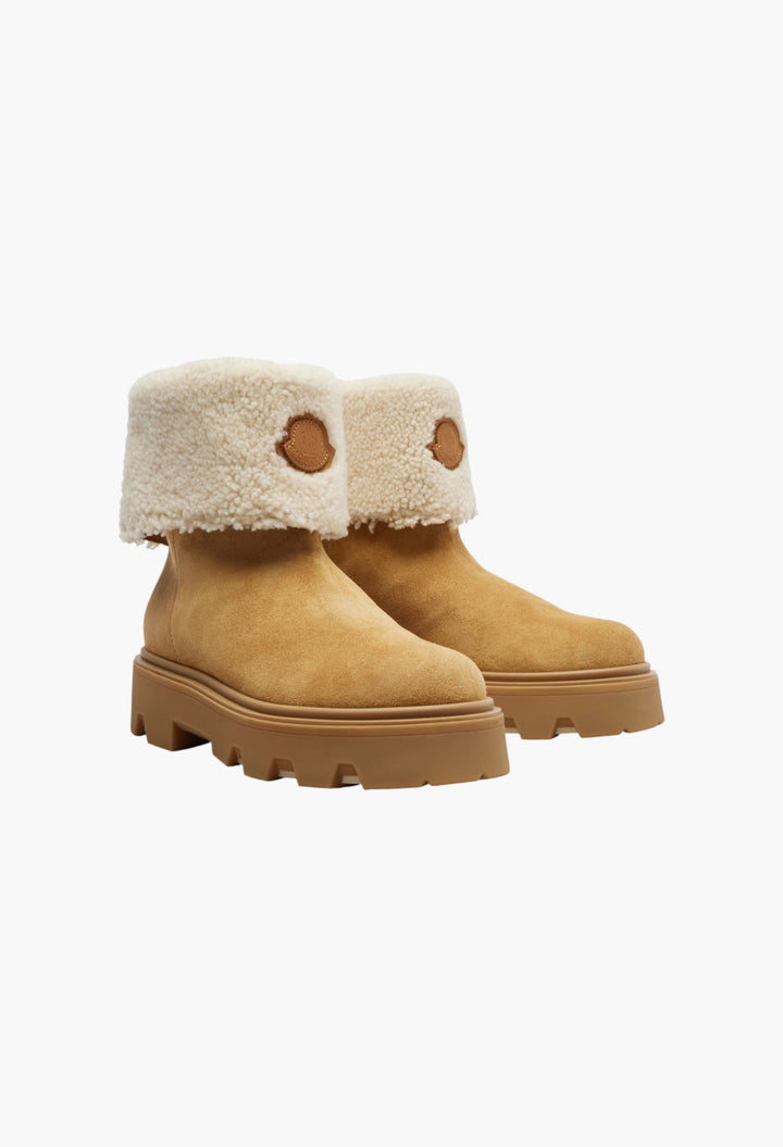 Aurea Shearling-Lined Suede Ankle Boots - GLAM MODA