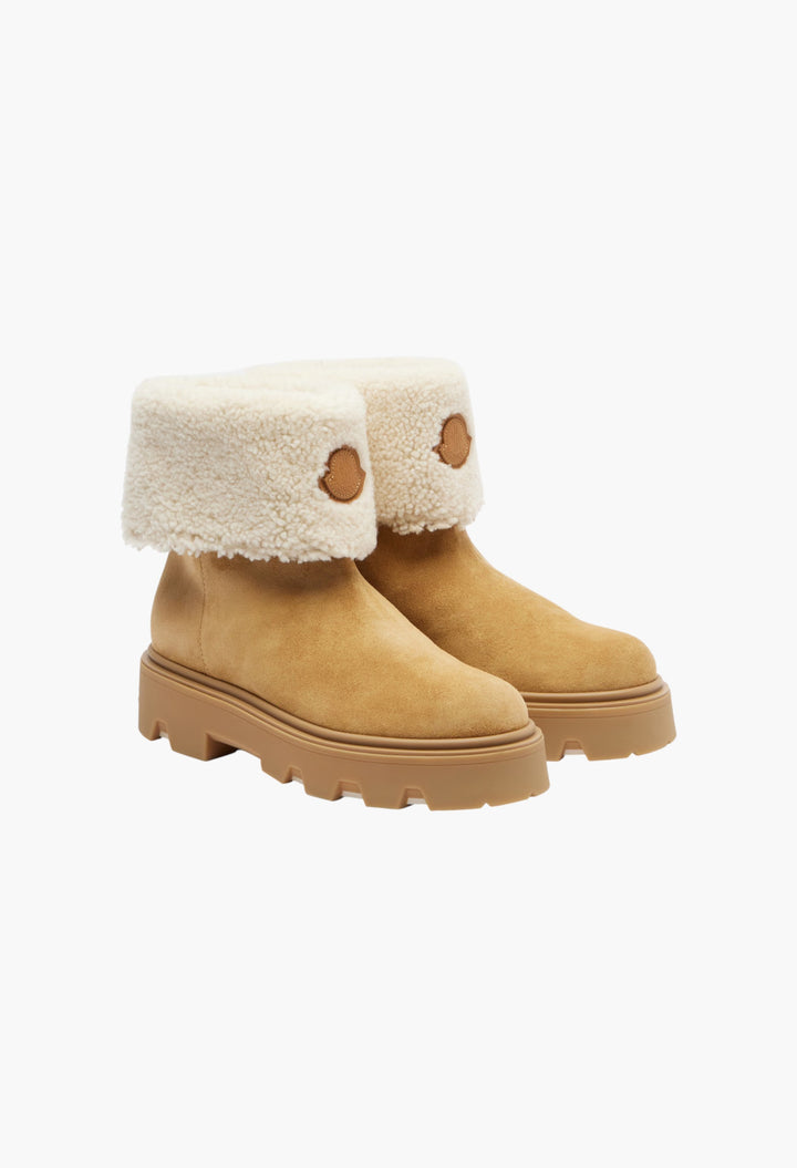 Aurea Shearling-Lined Suede Ankle Boots - GLAM MODA