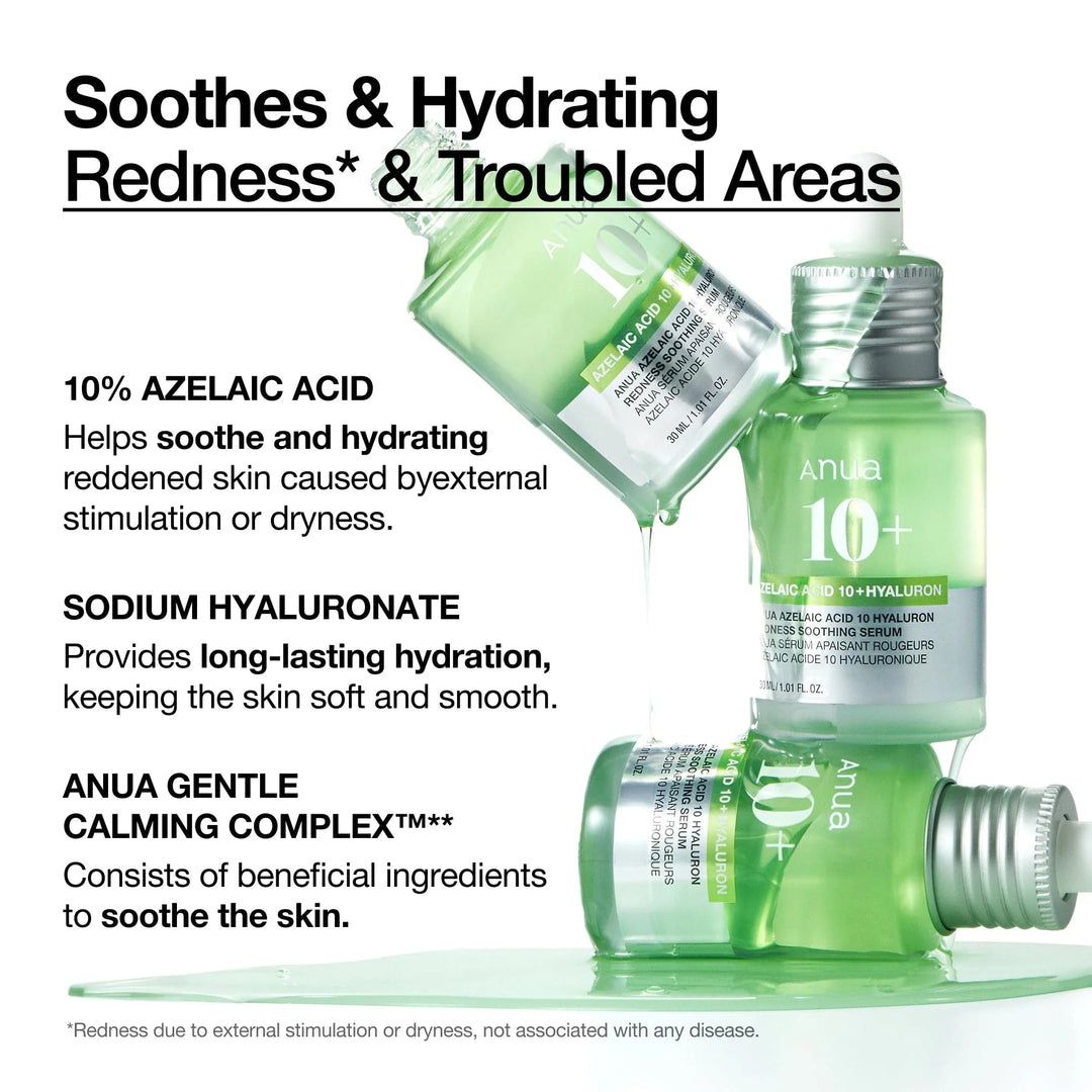 Azelaic Acid 10 Hyaluron Redness Soothing Serum - GLAM MODA