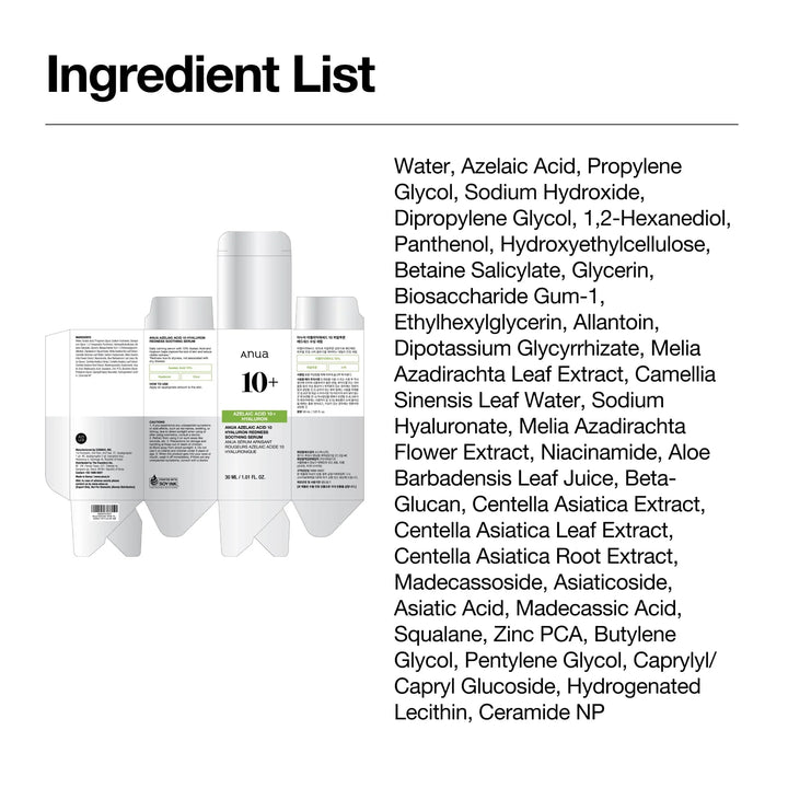 Azelaic Acid 10 Hyaluron Redness Soothing Serum - GLAM MODA