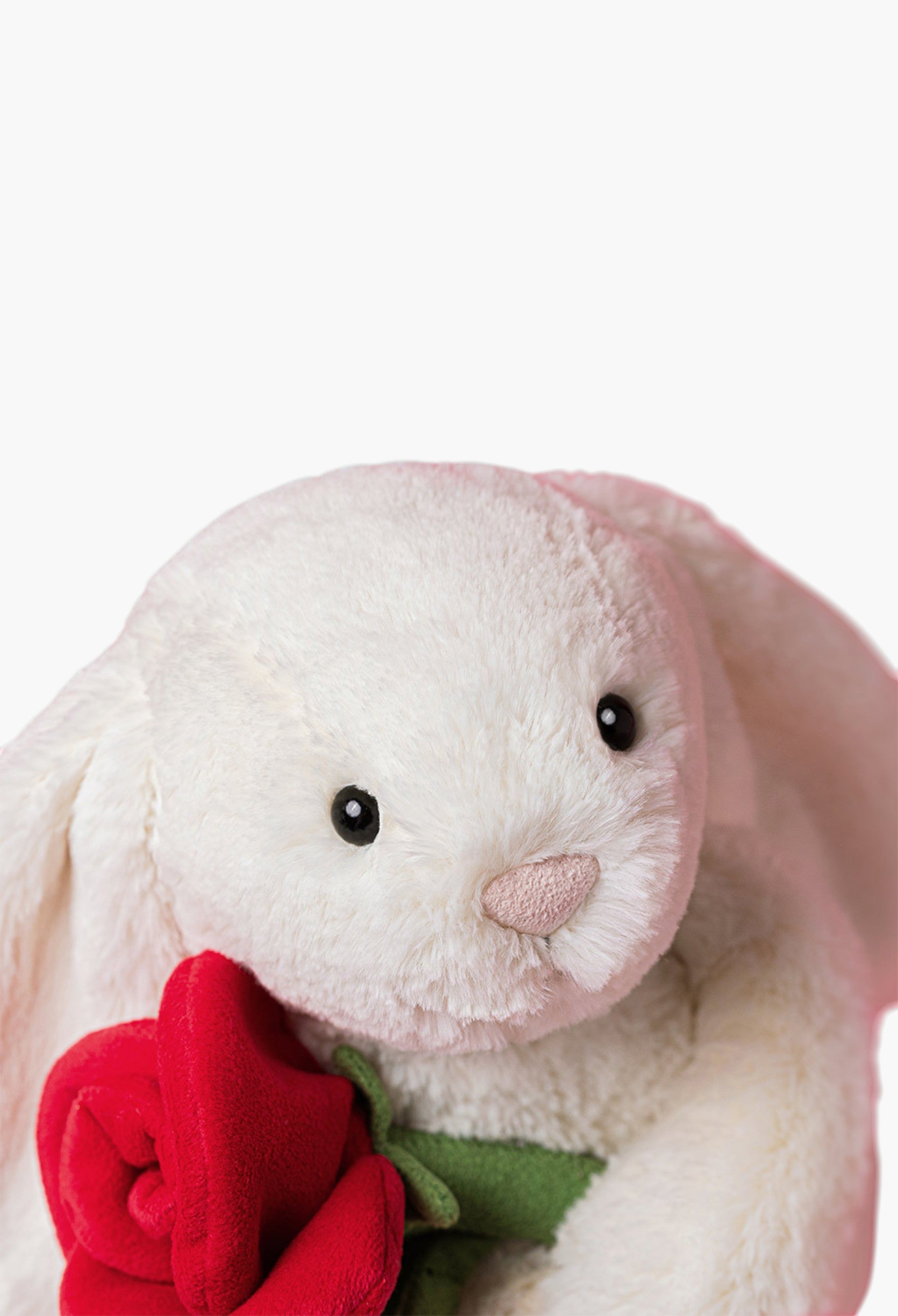 Cream Bunny With Rose – Adorable Plush Gift for Special Occasions
