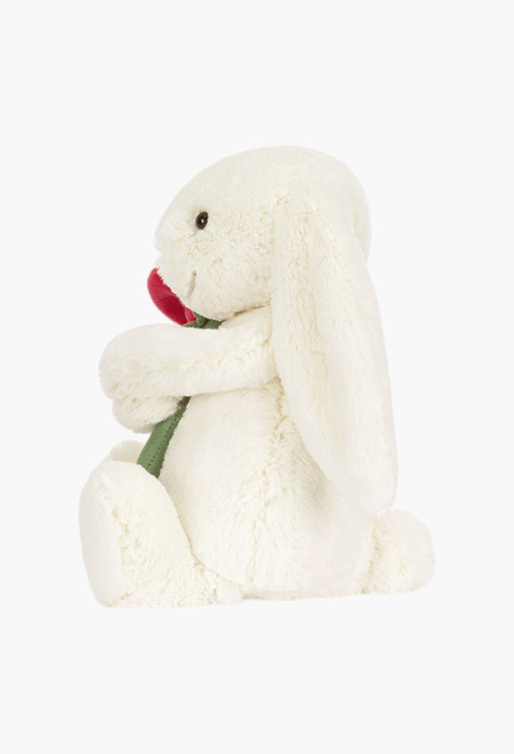 Cream Bunny With Rose - GLAM MODA