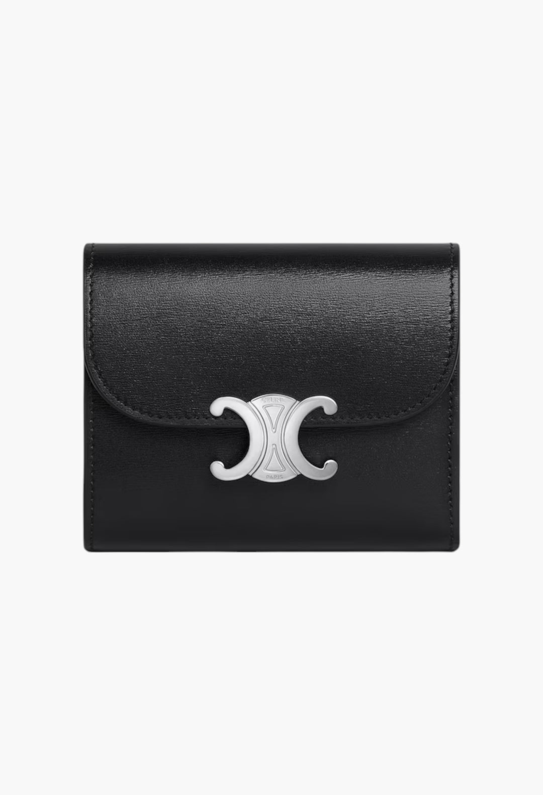 Small Flap Wallet Triomphe In Shiny Calfskin - GLAM MODA