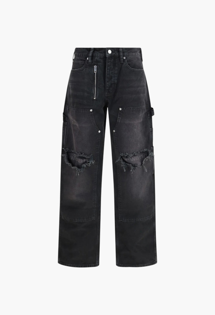 Zip Carpenter Pants - GLAM MODA