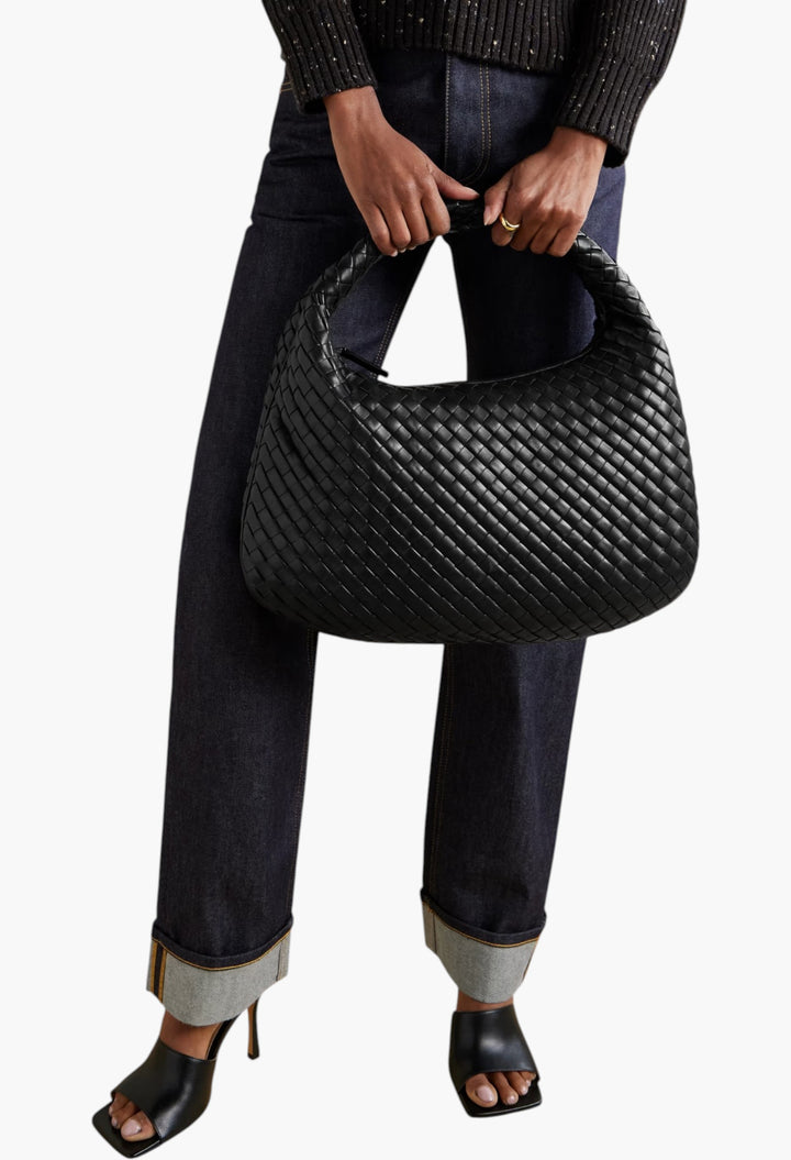 Veneta Medium Intrecciato Leather Shoulder Bag