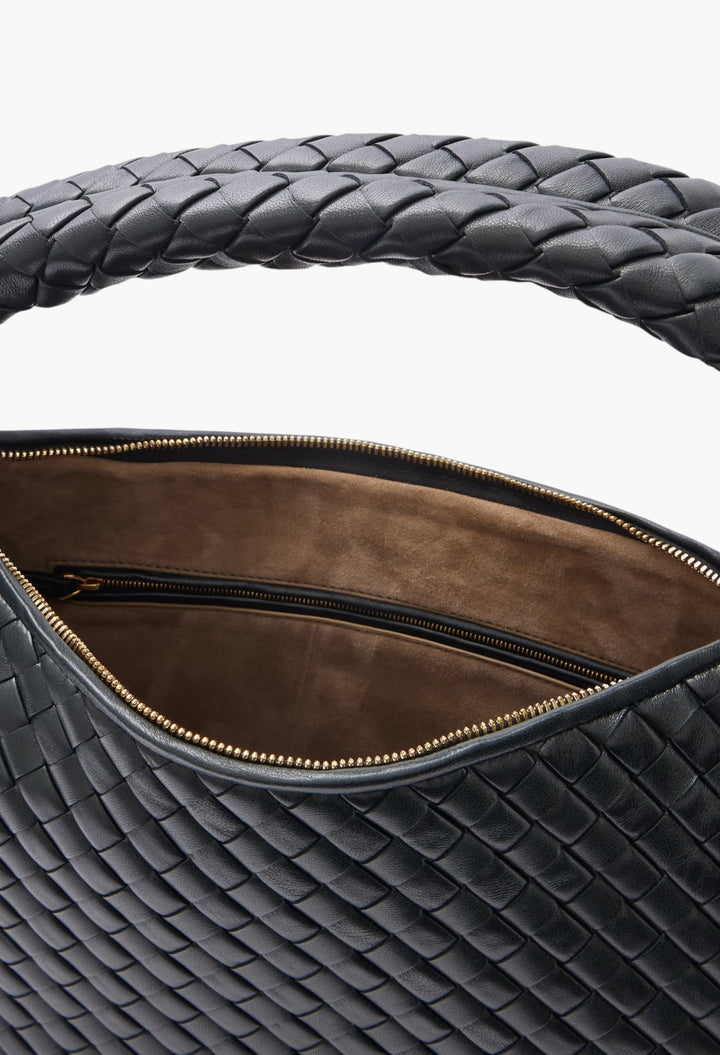 Veneta Medium Intrecciato Leather Shoulder Bag