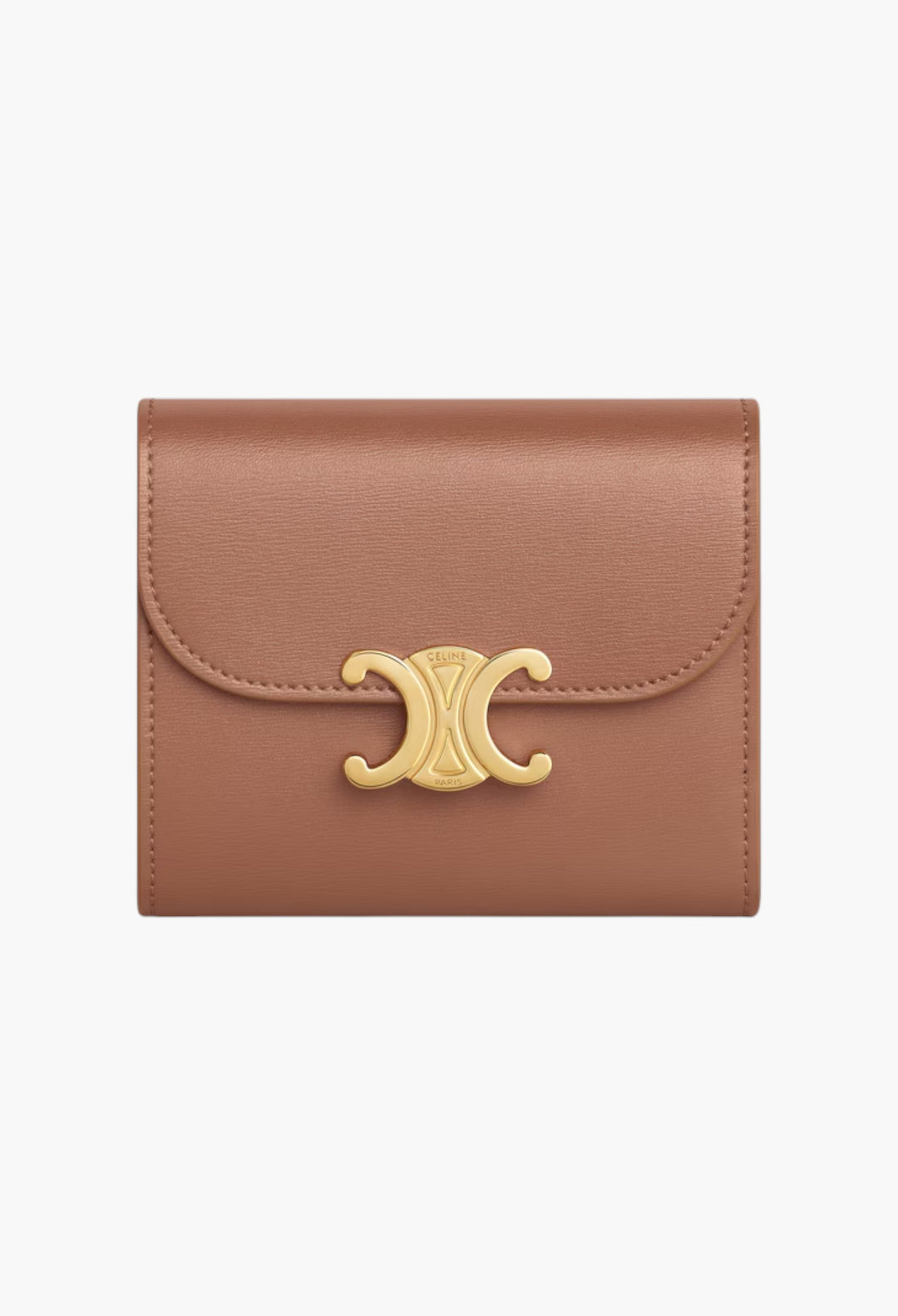 Small Flap Wallet Triomphe In Shiny Calfskin - GLAM MODA