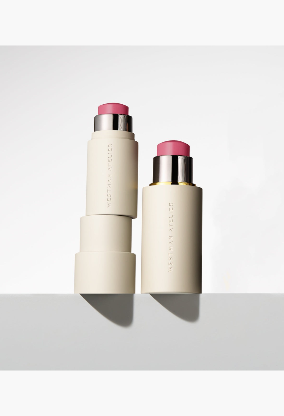 GLAM MODA Baby Cheeks Blush Stick in pink, featuring a creamy, multi-purpose formula for cheeks and lips.