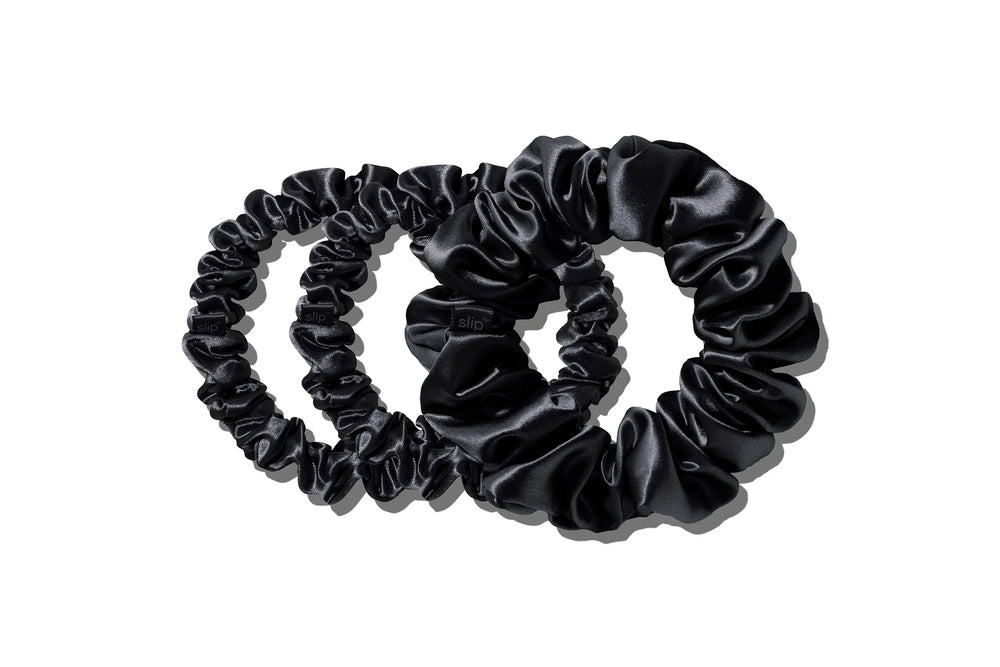 Back To Basics Black Midi/Large Scrunchie Set - GLAM MODA