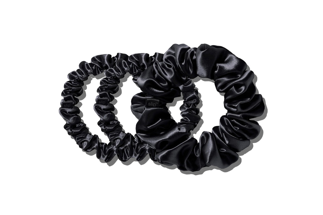 Back To Basics Black Midi/Large Scrunchie Set - GLAM MODA