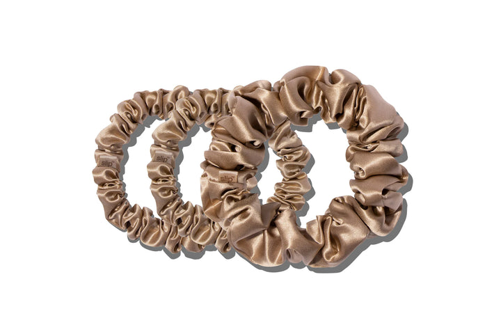 Back To Basics Light Brown Midi/Large Scrunchie Set - GLAM MODA