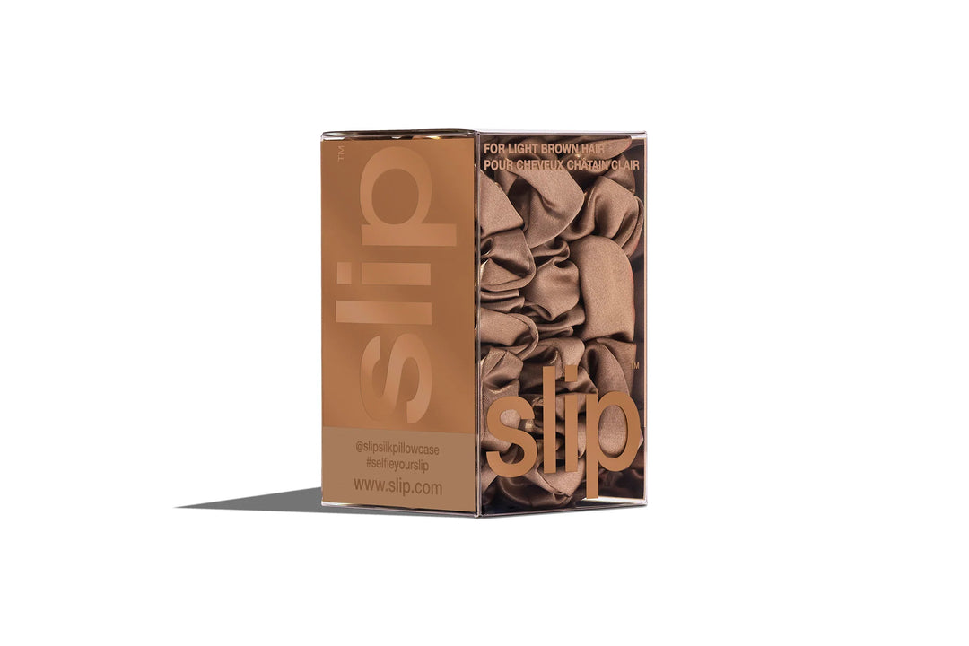 Back To Basics Light Brown Midi/Large Scrunchie Set - GLAM MODA