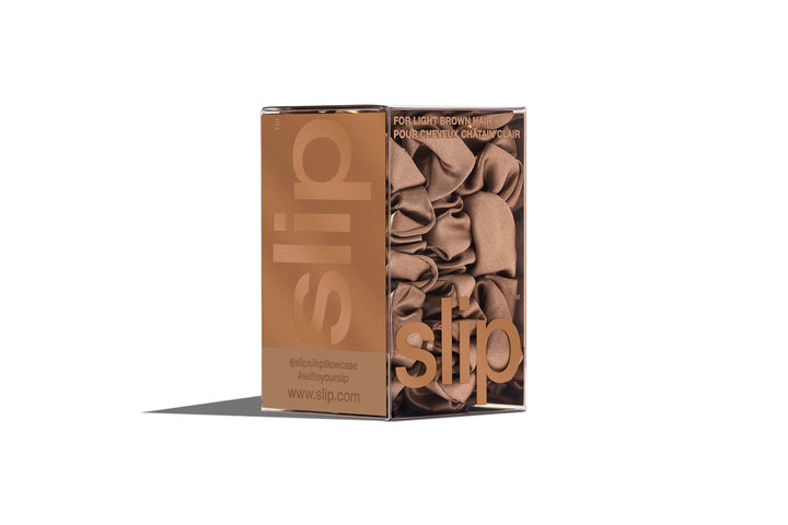 Back To Basics Light Brown Midi/Large Scrunchie Set - GLAM MODA