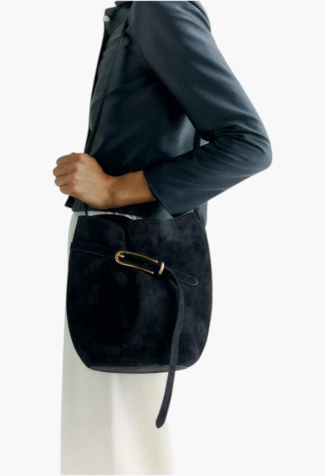 Belted Bucket Bag