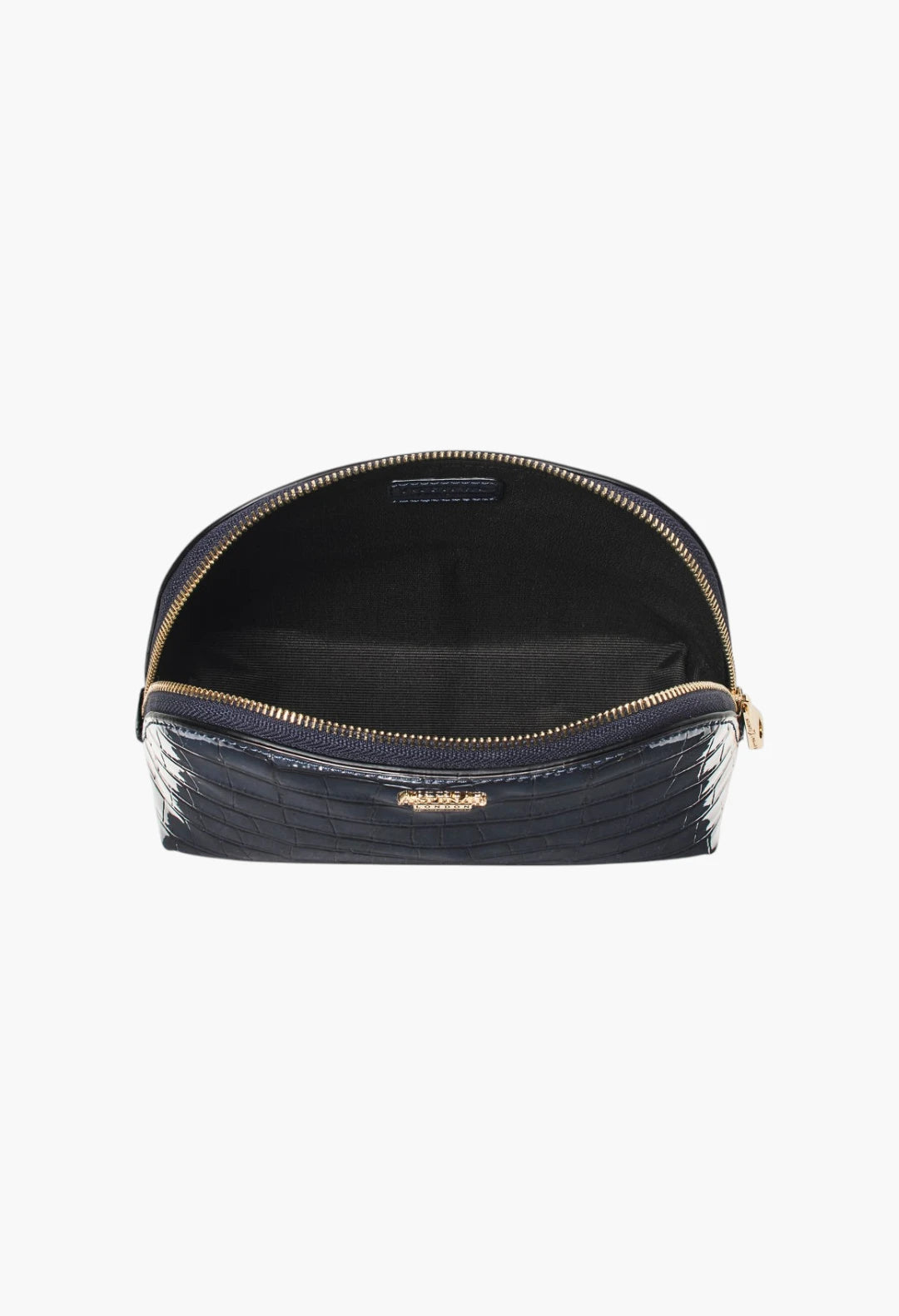 Classic Faux Croc-Embossed Make-Up Case